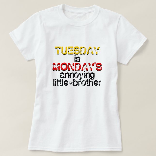 Camiseta Piada sobre terça e segunda (Frente do Design)