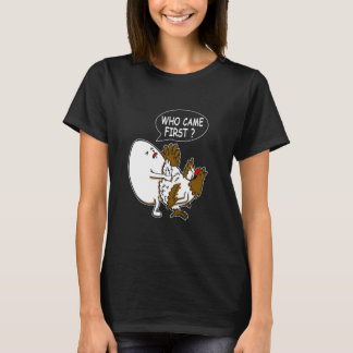 Camiseta Piadas Adultas Divertidas Quem Veio Primeiro Frang