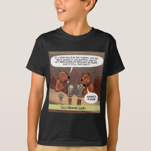 Camiseta Piadas Bobas de Castor Cartoon Divertido