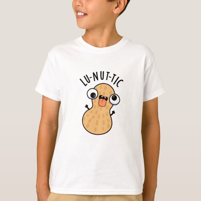 Camiseta Piadas de amendoim engraçadas Lu-nut-ic (Frente)