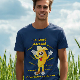 Camiseta Piadas de bananas cômicas "Estou indo para bananas