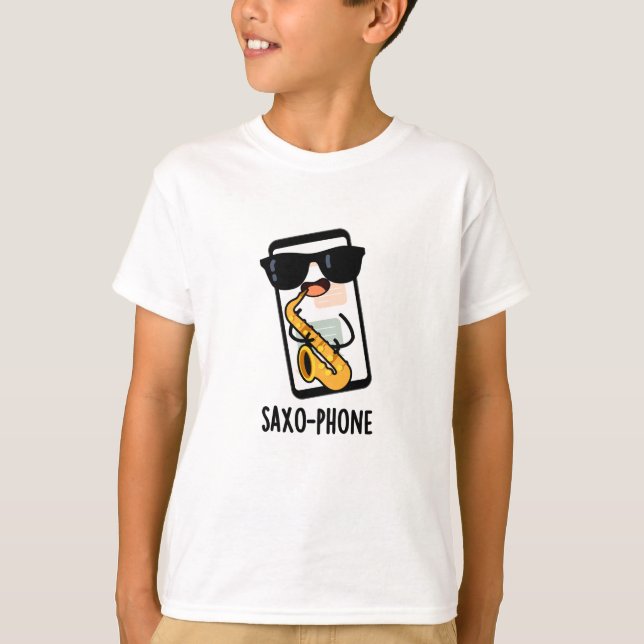 Camiseta Piadas de Celular Saxo-fone Engraçadas  (Frente)