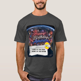 Camiseta Piadas de Invólucro de Chiclete 4 de Julh