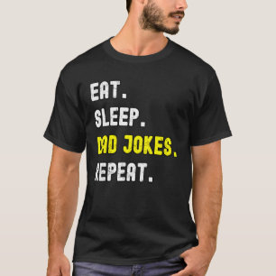 Camiseta Piadas de Pai Dia dos Pais Marido Humor Comer Dorm