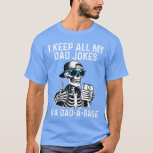 Camiseta Piadas de Pai Esqueleto Retro DadABase Halloween P
