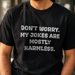 Camiseta Piadas de Pai Inofensivas Tipografia
