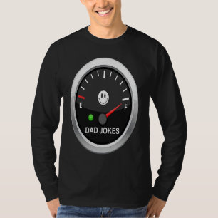 Camiseta Piadas de Pai Tanque Cheio Combustível Pai Medidor
