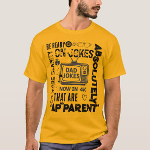 Camiseta Piadas de Papai Agora em TV Retro 4K Engraçado Dia