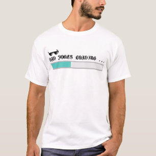 Camiseta "Piadas de Papai Carregando..." Tipografia Pixelad