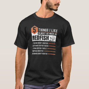Camiseta Piadas de Pesca de Racta de Cauda Vermelha Arte Q