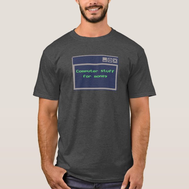Camiseta Piadas de Tecnologia para Dinheiro (Frente)