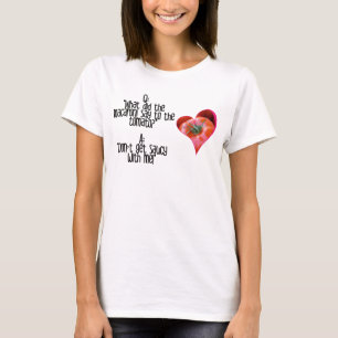 Camiseta Piadas De Tomate Vermelho Com Forma De Coração Cit