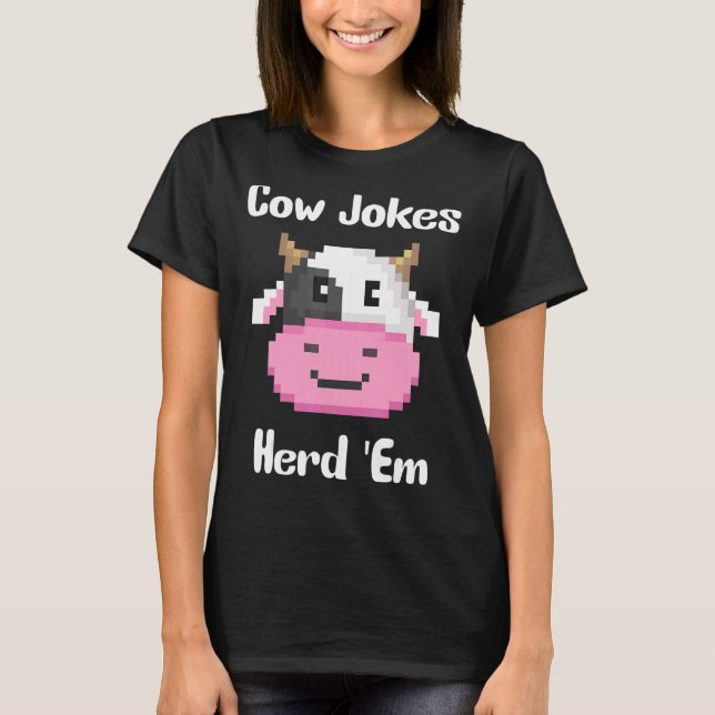 Camiseta Piadas de Vaca Herdam em Lúpulo Sarcástico Piadas  (Frente)