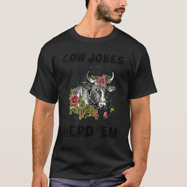 Camiseta Piadas de Vaca Herdam-em Piadas de Vaca Sarcástica (Frente)