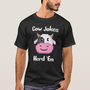 Camiseta Piadas de Vaca Reúna-as Puns Sarcásticos Piadas d