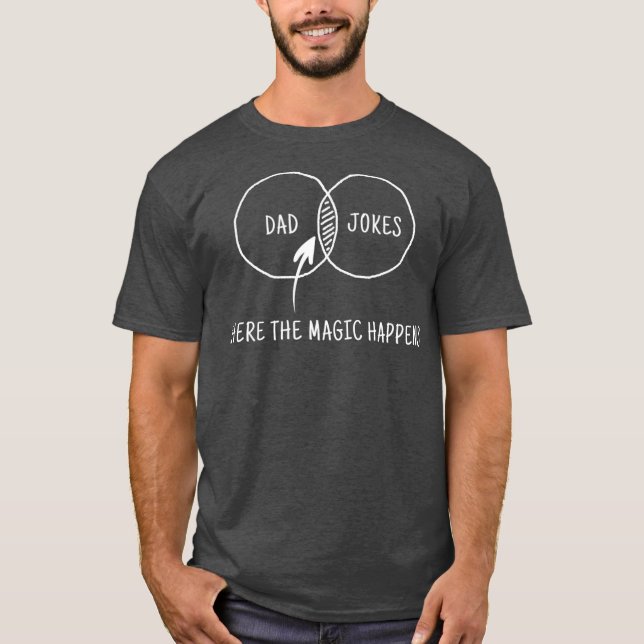 Camiseta Piadas pais Onde A Magia Acontece (Frente)