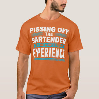 Camiseta Piadas para misturadores de álcool com barman sarc