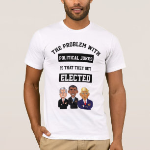 Camiseta Piadas políticas masculinas são eleitas com Trum
