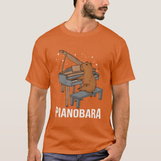 Camiseta Pianista Capybara Piano Player Kids Music Lover Pi