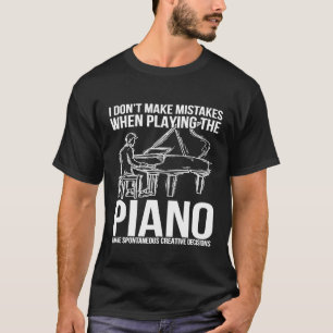 Camiseta Pianista Clássico Piano Músico Piano Piano Piano P