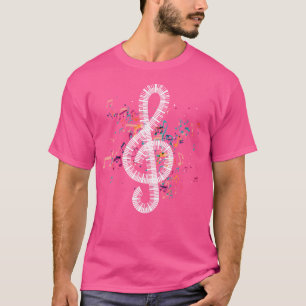 Camiseta Pianista Clave de Sol Teclado Piano