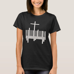 Camiseta Pianista Cristão Música Religiosa Piano