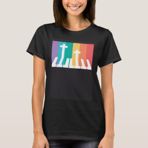 Camiseta Pianista Cristão Tocador de Piano Músico Religioso