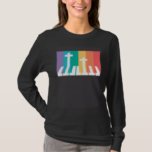 Camiseta Pianista Cristão Tocador de Piano Músico Religioso