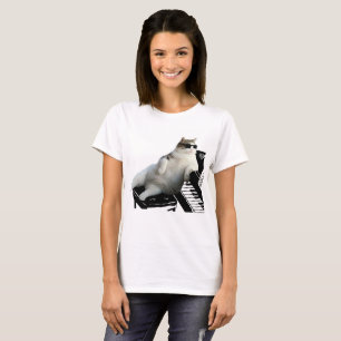 Camiseta Pianista de gato cego