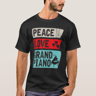 Camiseta Pianista de Instrumento Musical Peace Love