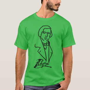 Camiseta Pianista de Música Clássica Chopin Músico Composit