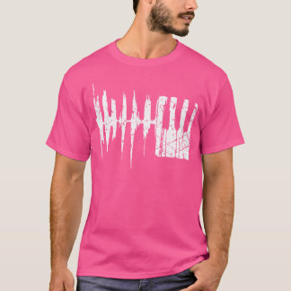 Camiseta Pianista de Onda Sonora de Asas Piano Batimento Ca