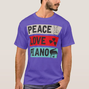 Camiseta Pianista de Piano Pista de Paz e Amor Intst