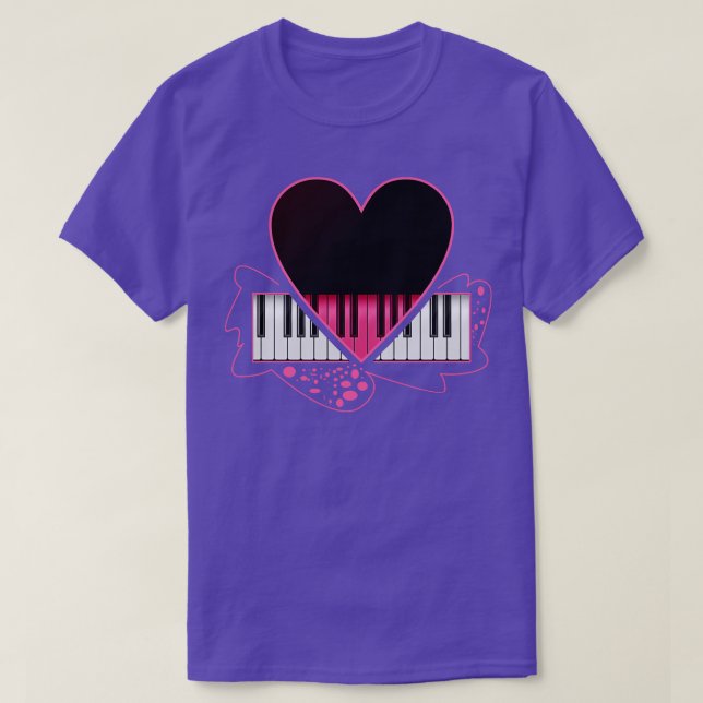 Camiseta Pianista do amor (Frente do Design)