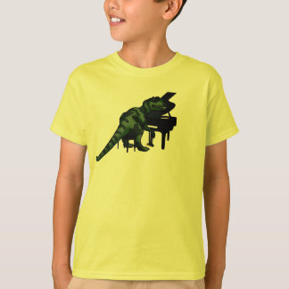 Camiseta Pianista do dinossauro