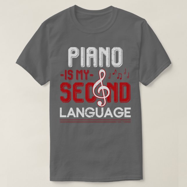 Camiseta Pianista Engraçado Citação Piano (Frente do Design)