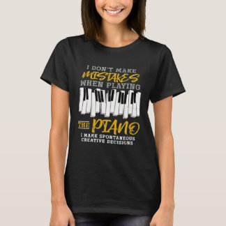 Camiseta Pianista Funny Gift Clássico Instrumento de Música