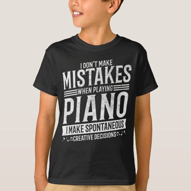 Camiseta Pianista Musical de Instrumento Musical Pianista (Frente)