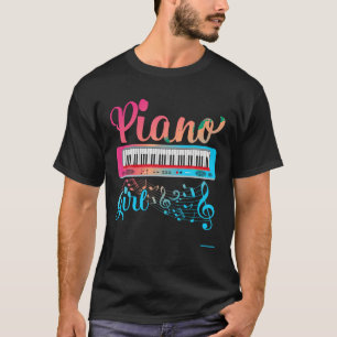 Camiseta Pianista Musical Piano Keyboard Cute Piano Girl