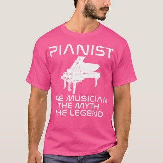 Camiseta Pianista O Músico O Mito A Lenda Piano
