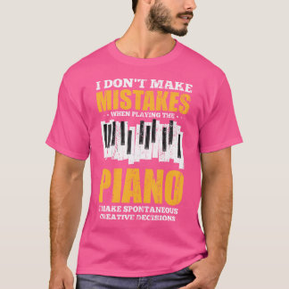 Camiseta Pianistas Eu Não Cometo Erros Tocando Piano