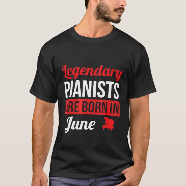 Camiseta Pianistas Legendários São Nasceres No Piano De Pre (Frente)