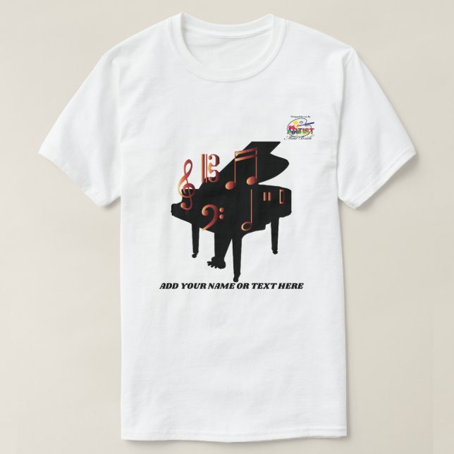 Camiseta Piano (Frente do Design)