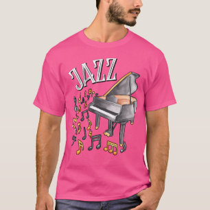 Camiseta Piano - Banda Musical de Instrumento Musical Jazz