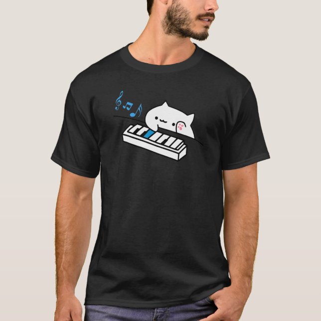 Camiseta Piano Bongo Cat Plays (Frente)