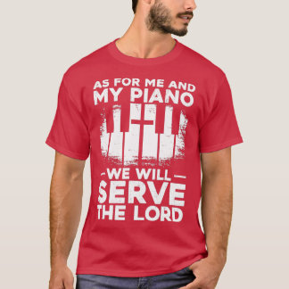 Camiseta Piano-cada-artista Pianista Faith Christian Cross