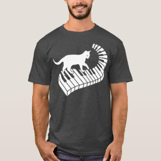 Camiseta Piano Cat Funny Piano Player Musician Keyboard Pia