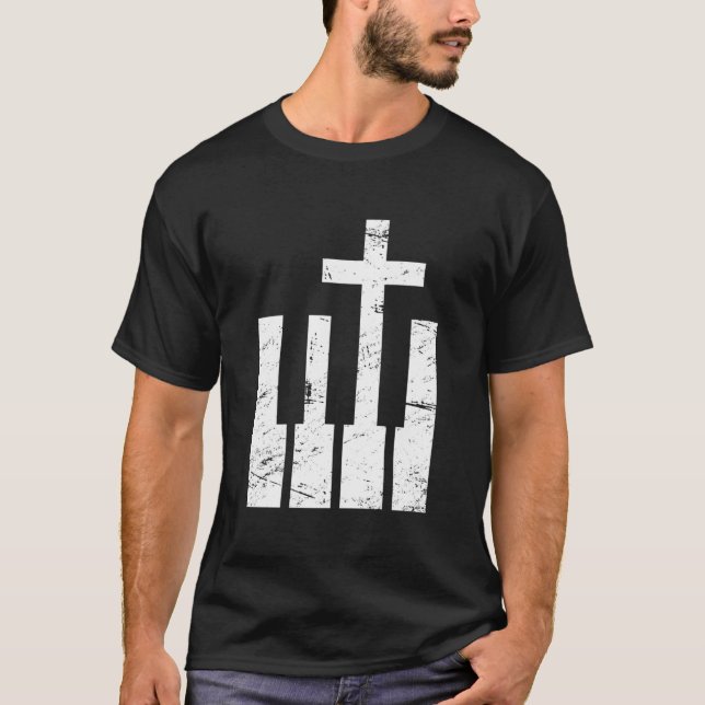 Camiseta Piano Christian Music Piano Christian Music Grey S (Frente)