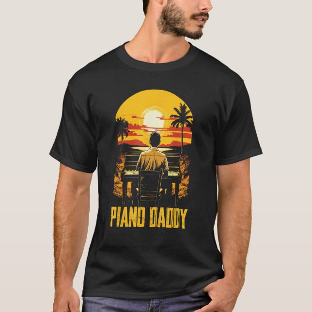 Camiseta Piano Dad Piano Man Pianist Keyboard Musician Fath (Frente)