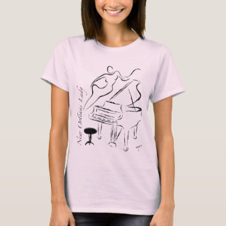 Camiseta Piano das senhoras T. de Nova Orleães